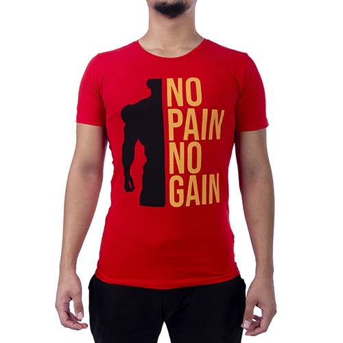 No Pain No Gain T-Shirt Kırmızı